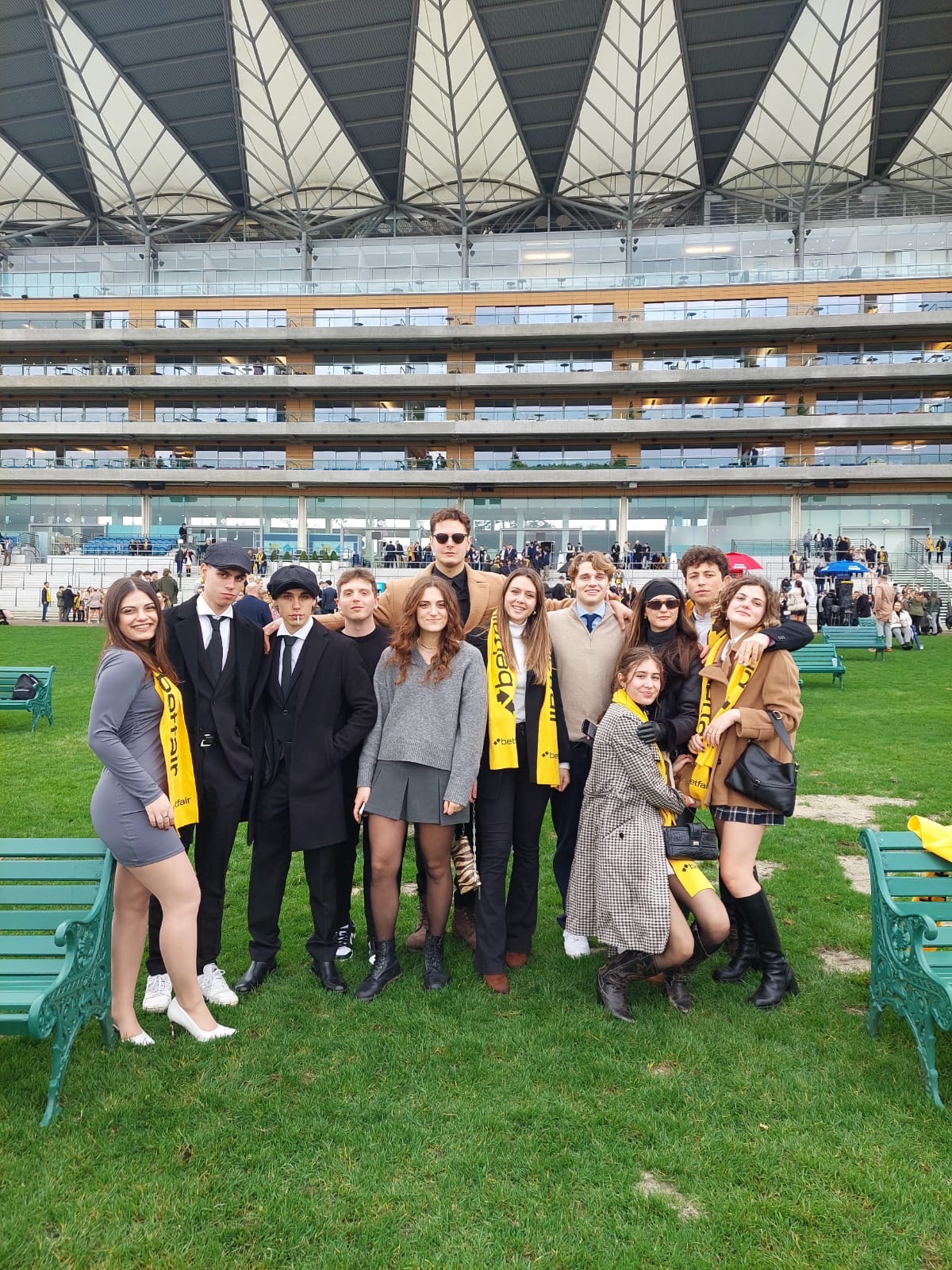 Tommaso and friends at Ascot Racecourse.